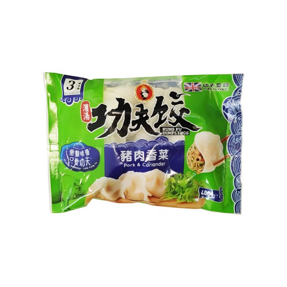 50139 KUNG FU Pork & Coriander Dumplings功夫水餃-豬肉香菜Hoanh Thanh Heo & Ngo 400gr x25