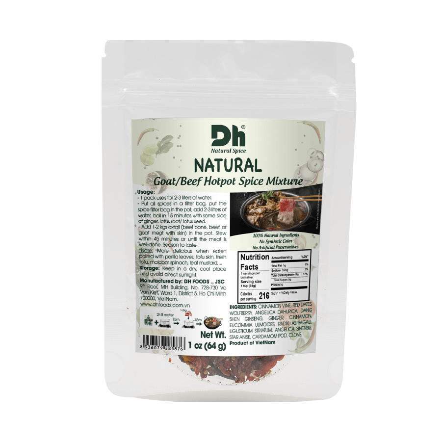 Gia vị Lẩu Bò DH Natural Gia vị lau de 64g x1