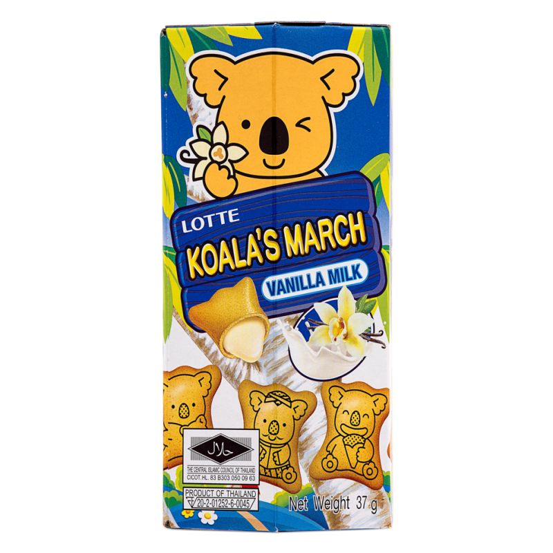Bánh quy tháng ba của Lotte Koala Sữa hương vani 樂天熊仔餅 雲呢拿牛奶味 37g x1