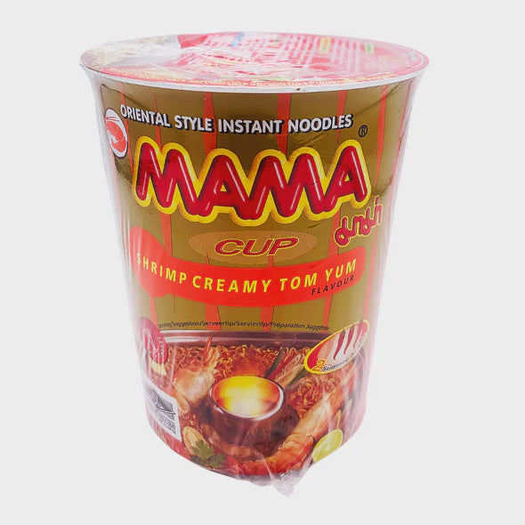 MAMA Cup Noodle Creamy Tôm Tom Yum 妈妈牌泰国方便面杯面 奶香虾冬阴功味 Mi tom chua cay 70g x1