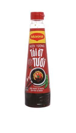 Nước tương gia vị tỏi ớt Maggi美極蒜蓉辣椒豉油 Nước tương tôi ot Maggi 200ml x1