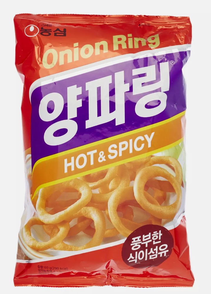 Nongshim Onion Ring Snack(Spicy)農心辣洋蔥圈 Banh Vi Hanh Cay 40g x 20