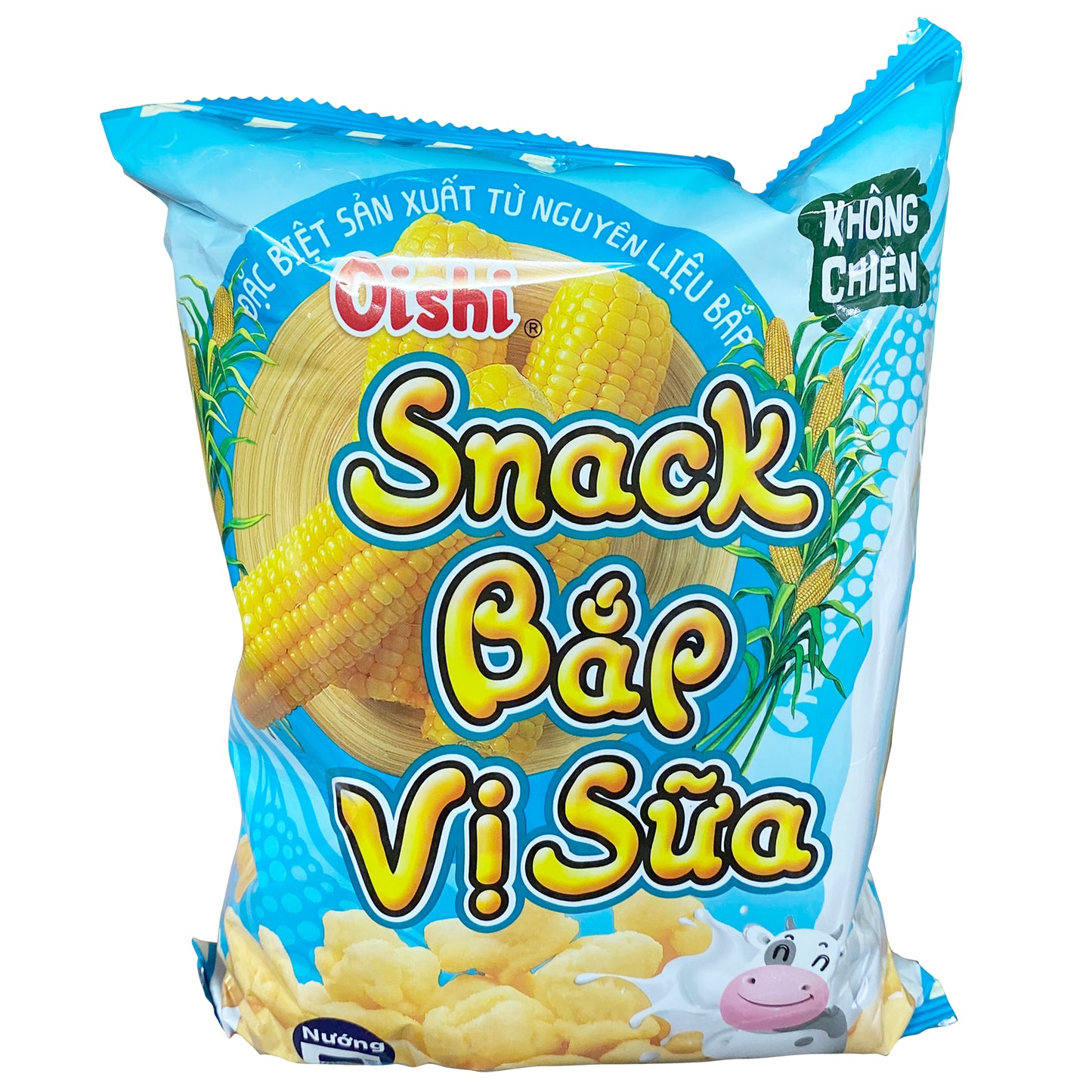 Oishi Corn Snack Vị Sữa 牛奶味 粟米小吃Bap Vi Sua 35gr x 1