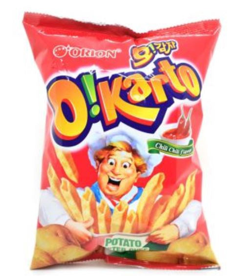 10030 Orion O'Karto Chilli Chilli Flavor 好麗友辣味薯條 OT Chien 50g x1
