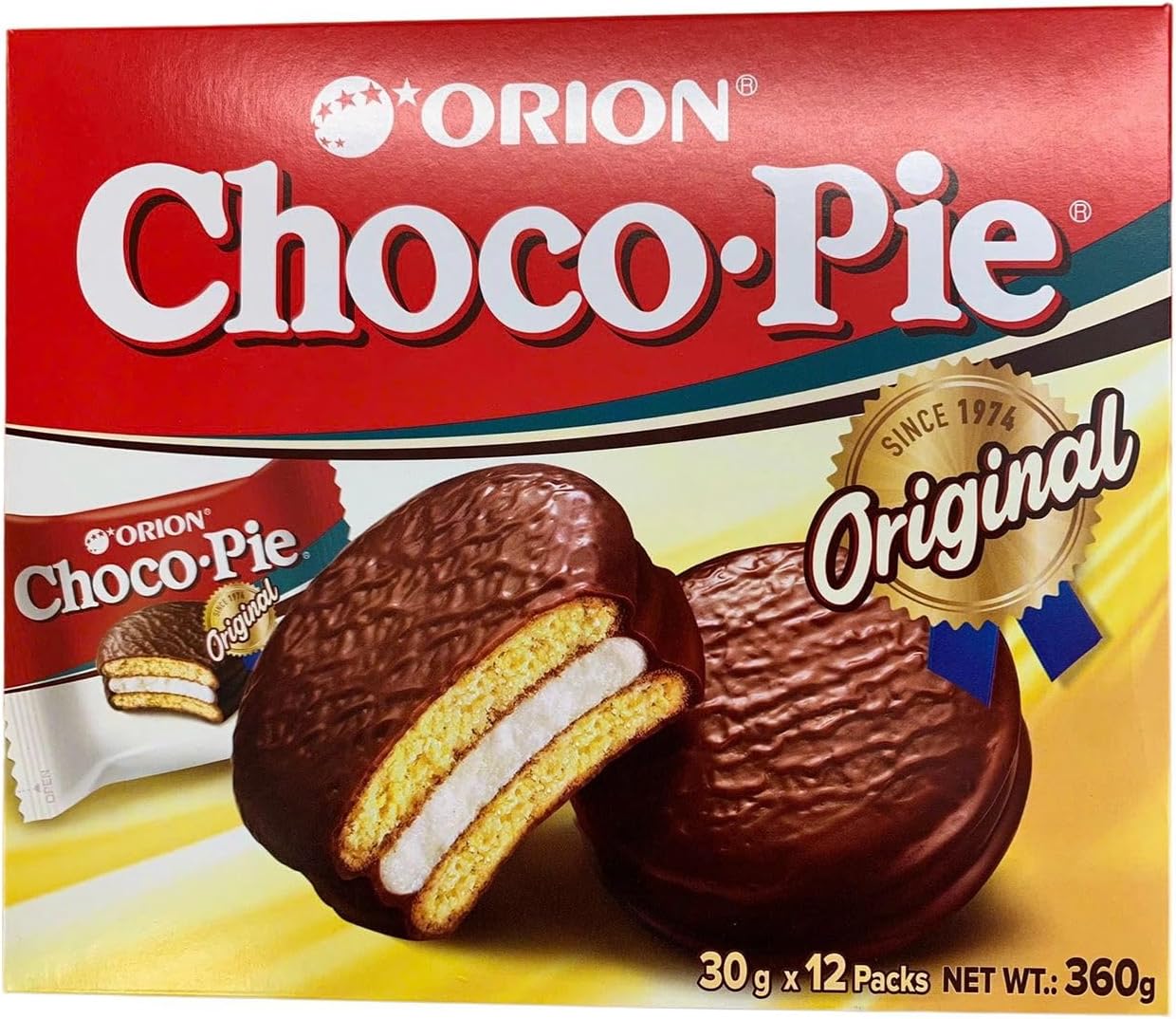 Orion Chocopie 朱古力派 Banh Chocopie (30g x 12) x 1