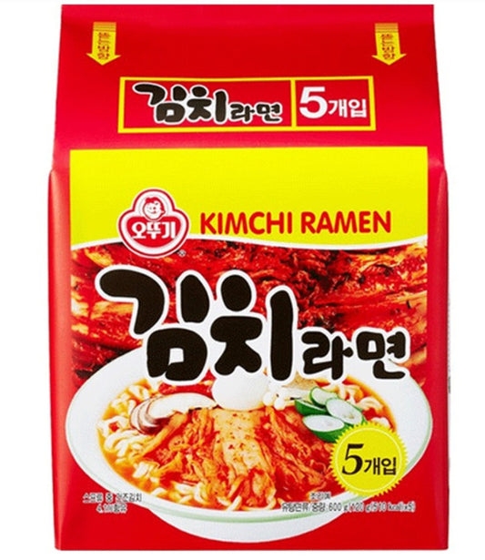 Ottogi泡菜拉麵多包不倒翁泡菜拉麵(120g x5包) x1