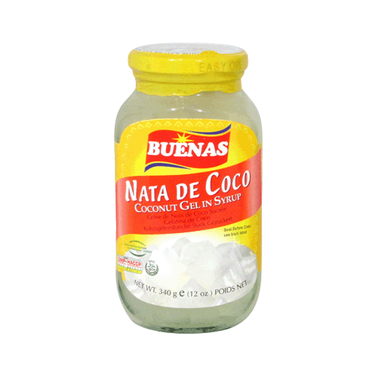 Gel dừa bảo quản Monika (Nata De Coco) White 椰子凝膠 Thạch dừa 340gx1