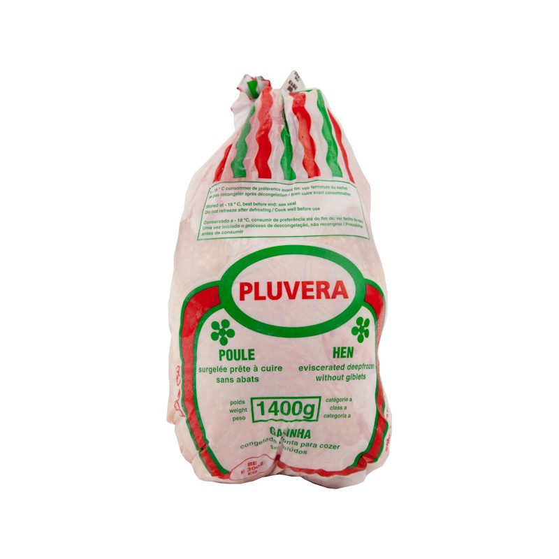 Pluvera Hen Gà Nguyên Con Đông Lạnh 急凍全雞 Ga Hen Nguyễn Con Đồng Lãnh 1.4kg x 1