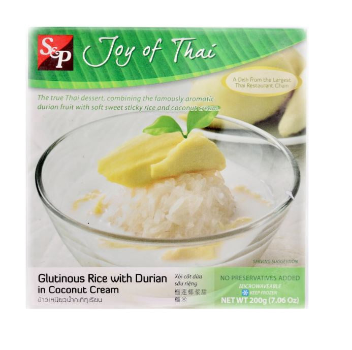 S&P FROZEN Glutinous Rice with Durian Coconut Cream 椰汁榴槤糯米飯Xoi dua sau rieng 200g x1