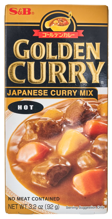S&B Golden Curry Roux Vừa cay S&B 金牌咖喱块(中辣) S&B Viên nau cá ri cay vua 92g x 1