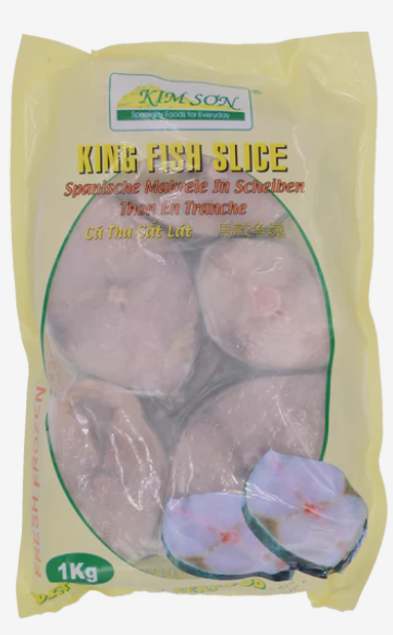 KimSon Frozen King Fish Slice 馬鮫魚塊 Ca Thu Cat Lat Dong Lanh 1kg x 1 FC