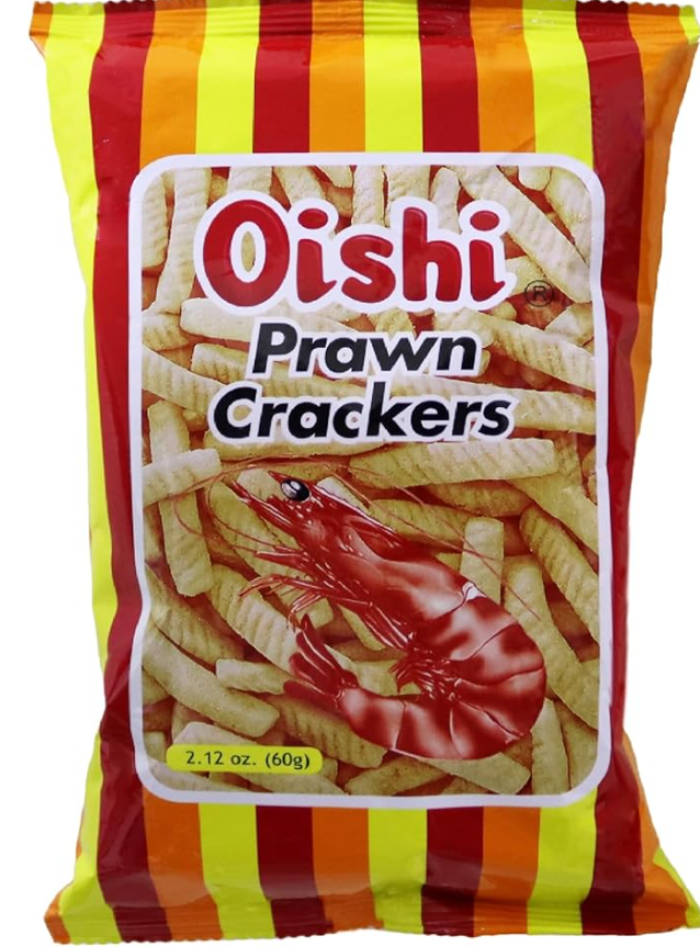 16083 Oishi Bánh Quy Tôm Vị Nguyên Bản Snack鮮蝦條 Phong Tom Vi Truyền Thông 50x60g