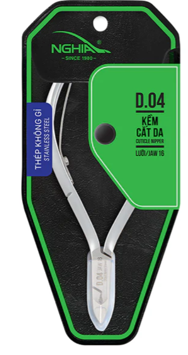 Kem Nghia Cuticle Nippers Kem Cat Da D-04 Jaw 16 1pc x 1