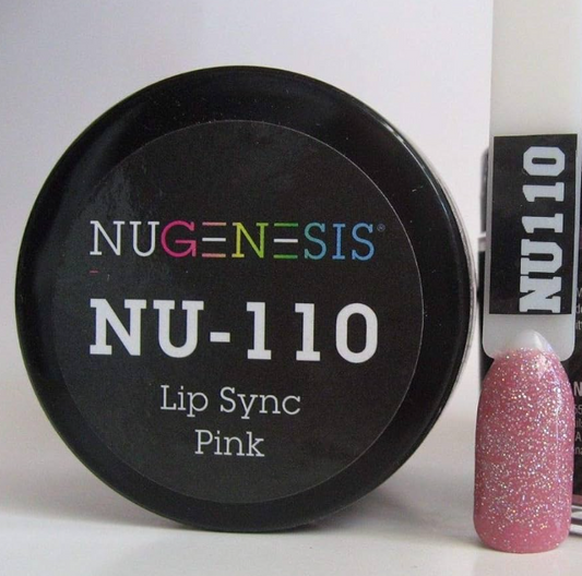 13106-Nugenesis -Dip Nail NU110 Lip Sync 粉紅 1x2oz