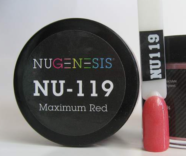 13145-Nugenesis Nhúng Móng NU119 Đỏ Tối Đa 1x2oz