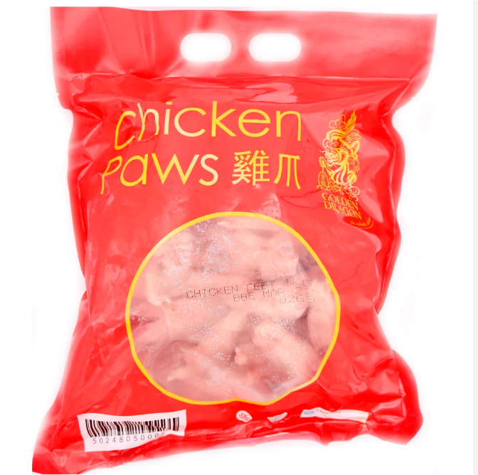 Golden dragon Frozen Chicken Paws 金龍雞爪 Chan ga dong lanh 1kgx12 (box)