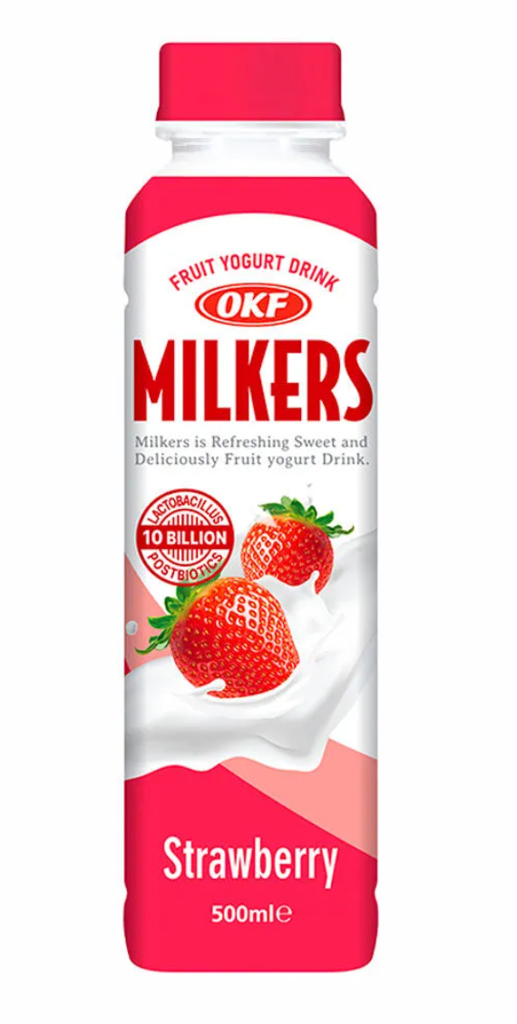 144733 OKF Milkers - Fruit Yogurt Drink Strawberry Flavor 酸乳飲料 草莓口味 500ml X20