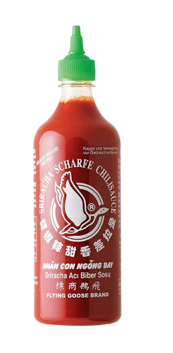 15018 Tương ớt Sriracha Flying Goose 飛鵝牌是拉差辣醬Tường Ốt Con Ngong 730ml x 12(Hộp)