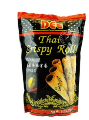16081 Dee脆皮捲 榴槤味泰國香脆金捲-榴槤味 24x150g