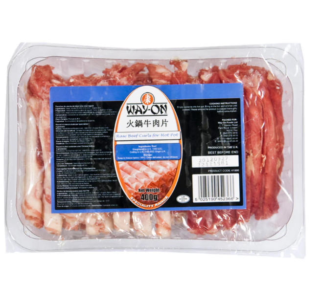 16231 Way On Frozen Sliced Beef Bo Cat Lat Dong Lanh  400gx12 (Box)