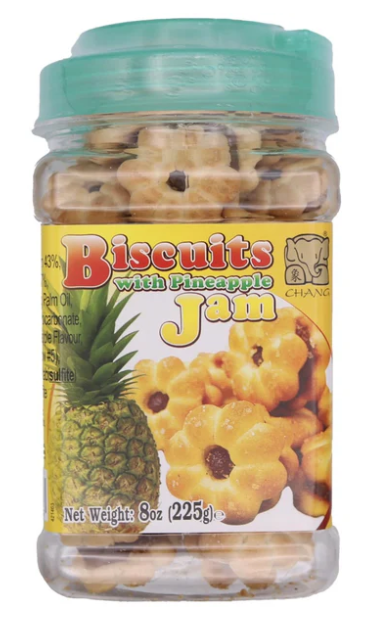 16246 Chang coconut biscuits with pineapple jam filling- Banh quy dua voi mut dua  225gx12