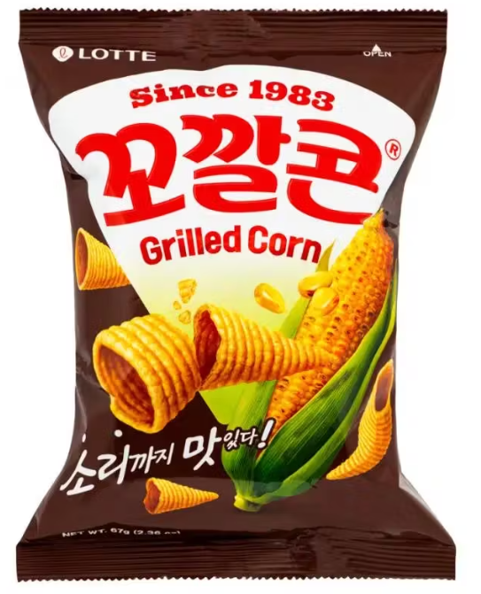 16452 Lotte Kokkalcone Ngô nướng bim bim vi bap nướng 72gr x 20 (hộp)