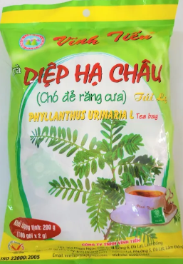 16729 Phyllanthus Vĩnh Tiến Urinaria Trà Diệp Hạ Châu 1 gói x 100