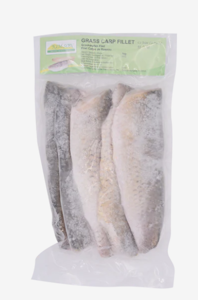 16734 Cá trắm cỏ Kimson Fillet鯪魚柳 Cà Trầm Cổ Phi Lệ 1kg x 10 (hộp)
