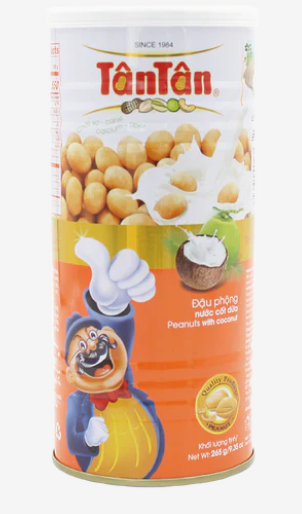 16875 Đậu Phộng Tân Tân Nước Dừa Dầu Phong Nước Cốt Dừa 265gr x 24