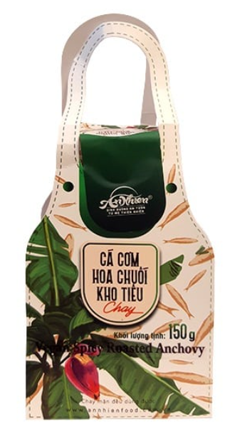 16984 An Nhiên Vegan Cá Cơm Rang Cay Cà Cơm Hoa Chuối Kho Tiểu Cháy 150gr x 30