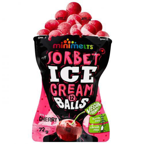 Minimelts Sorbet Balls - Cherry 72g x1