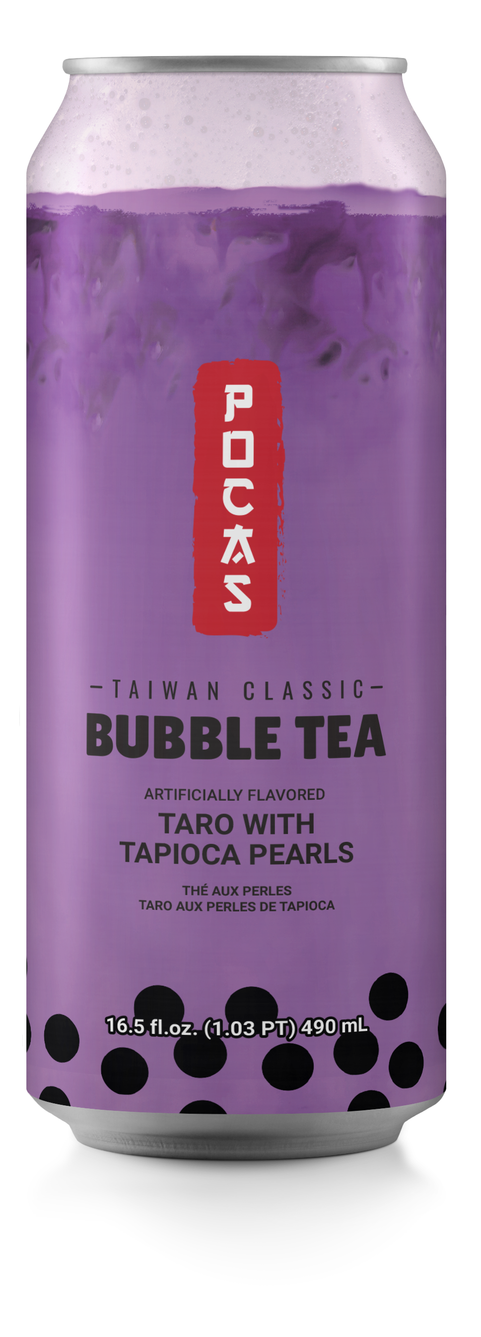 Pocas Bubble Tea Taro Flavour 芋頭味珍珠奶茶 Tra Tran Vị khoai mon 490ml x 1