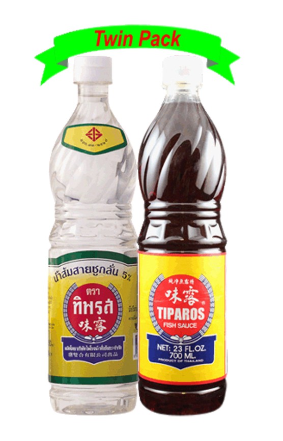 TIPAROS 'Value Pack' Fish Sauce and Vinegar (700x2) (魚露/白醋特惠裝) x 1