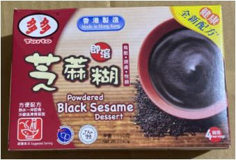 30017 TT Bột mè đen tráng miệng 多多即溶芝麻糊160g x1