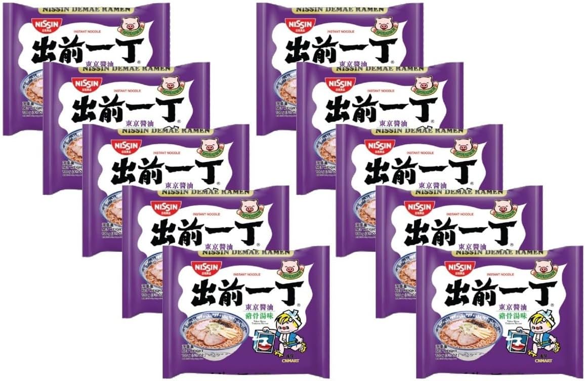Nissin Demae Ramen Tokyo Shoyu Tonkotsu 出前一丁- 東京醬油豬骨湯味 Xoung Ion Nuoc Tuong Tokyo 100g x 30