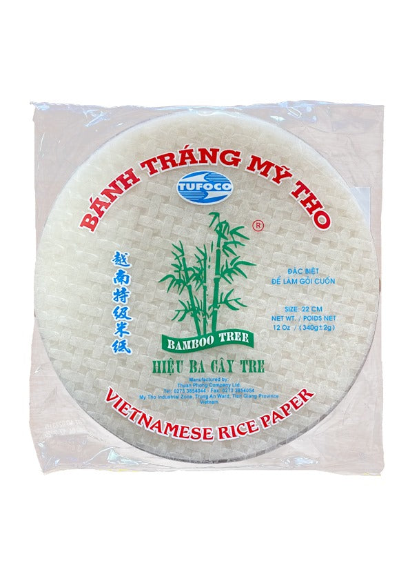Chả giò tre Bánh tráng tròn Bánh tráng gỏi cuốn Tròn Ba Cây Tre 22cm 340g x 1
