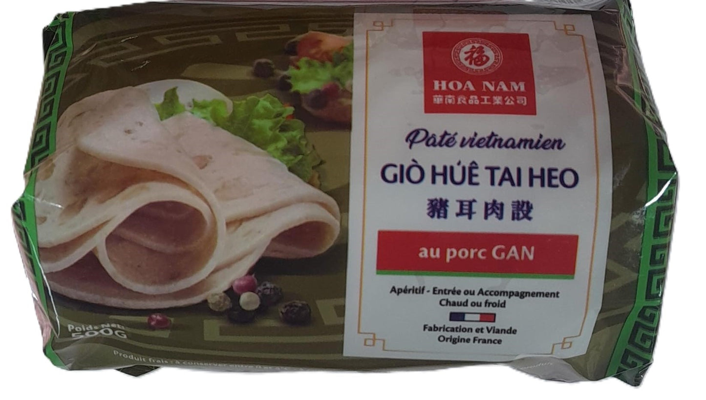 Hoa Nam Pork Sausage With Ear 越南扎肉 (連豬耳殼) Gio Hue Tai Heo 500g x 1