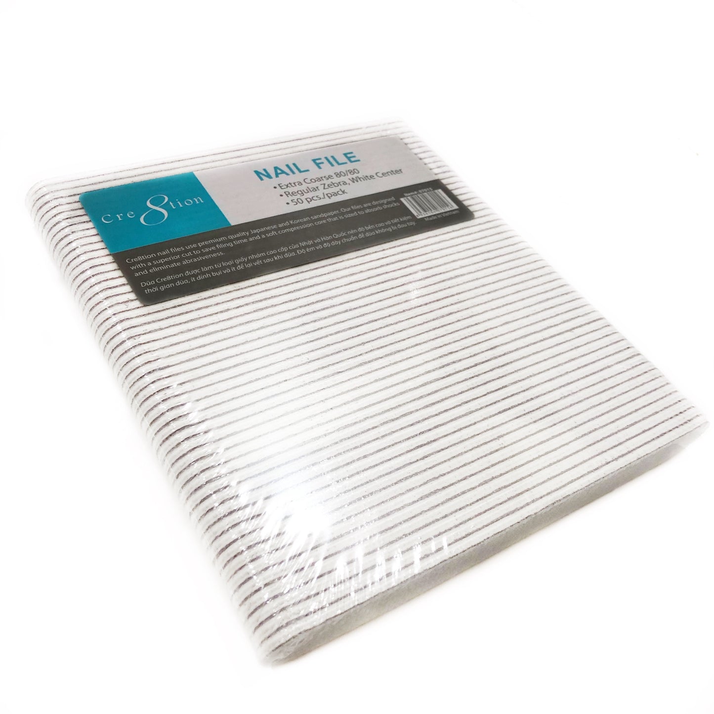 70156-Cre8tion Dũa móng tay 80/80 trắng Regular-dua mong 1x50 chiếc £10,00
