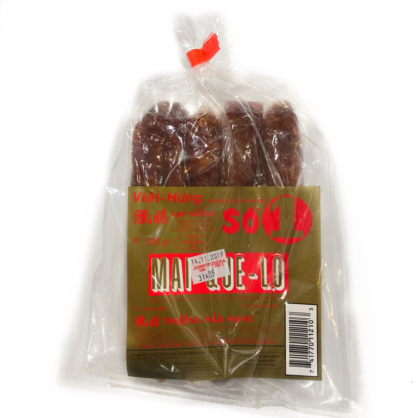 Viet Hung Fresh Sausage Number 1 Lap Xuong Mai Que Lo 500gx1