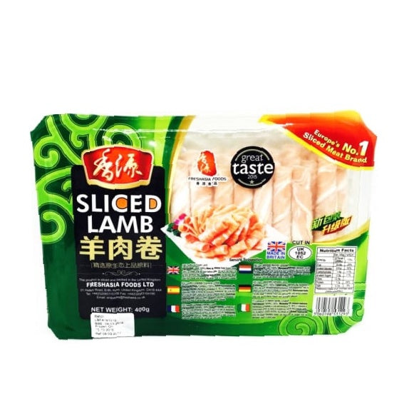 Thịt cừu lát đông lạnh tươi Châu Á 香源羊肉卷Cửu Cát Lát Đồng Lãnh 400g x1