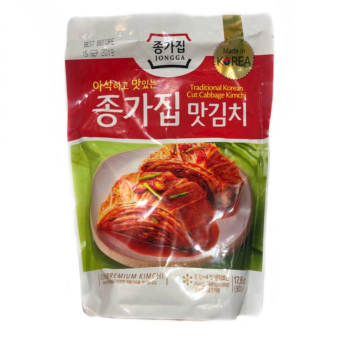 Chongga Mat Kimchi (Kimchi bắp cải cắt nhỏ) 宗家 切片泡菜 Kimchi 500g x 1