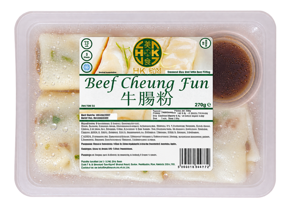 HKDS Beef Cheung Fun 美食牛肉腸粉270gx 1