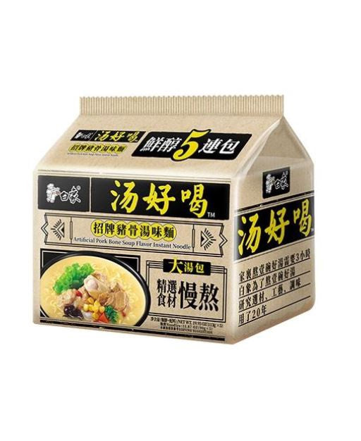 BX Noodle Pork Bone Soup 5 Packs白象湯好喝豬骨湯味面(五連包) (113g x5) x1