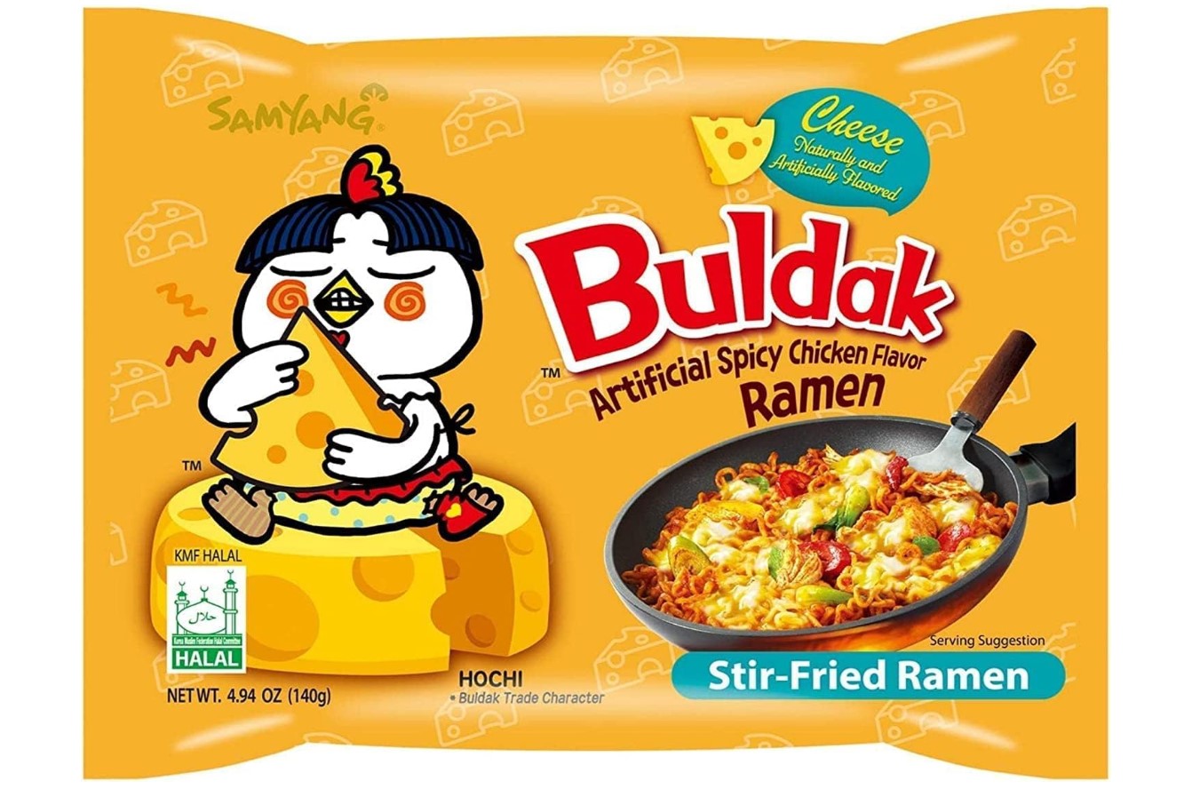 Samyang Hot Chicken Ramen Phô mai 三養 火辣雞麵 芝士味 Phô mai Mi kho Ga cay Samyang Vi Phở mai 140g x1