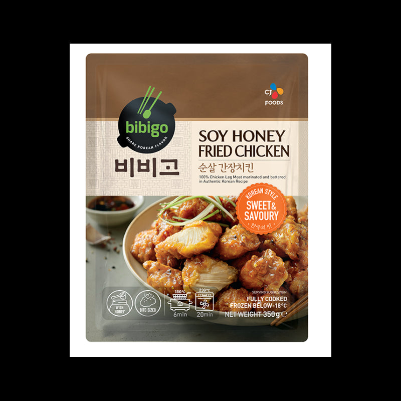 Bibigo Gà rán sốt đậu nành mật ong kiểu Hàn Quốc 必品閣韓式吮指炸雞(蜂蜜醬油味350g x1)