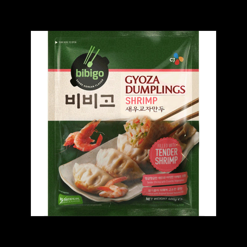 Bánh xếp Gyoza Tôm Bibigo 鮮蝦蔬菜煎餃 Hà cao nhân tôm và rau củ đông lạnh 400g x1