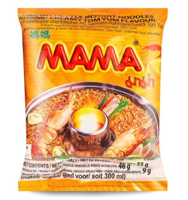 MAMA Noodle Creamy Shrimp Tom Yum (Multi-pack) 媽媽麵-鮮蝦冬陰濃湯味(5包裝) 55g x5