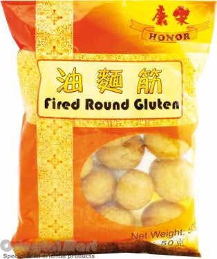 HR Fried Round Gluten 康樂油麵筋Vong chien Gluten50g x1