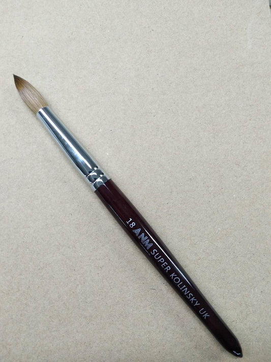 15400 ANM Super Kolinsky Acrylic Brush Choi Dap Bot Kolinsky Sieu Ben Size 18 x 1pc