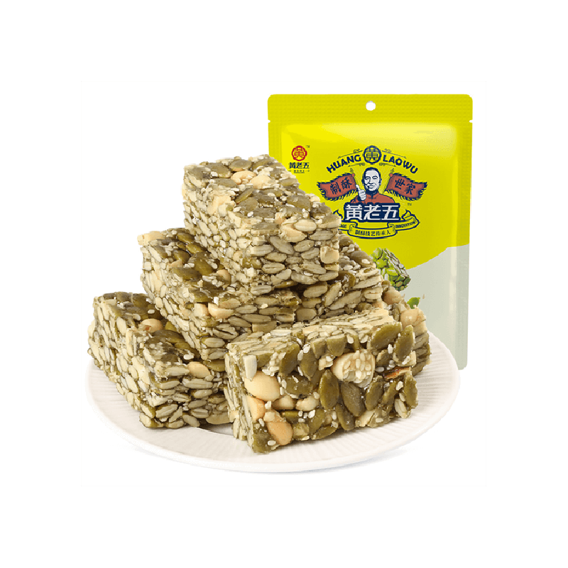 HLW Hạt Bí Ngô 黄老五南瓜仁酥 Bánh Xốp Hạt Bi Ngô 90g x1